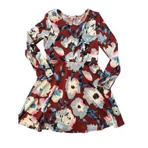 Chenault Girl Dress - size 6x - dark red